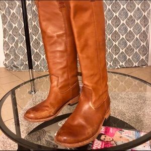 Authentic Tan Leather Riding Boots